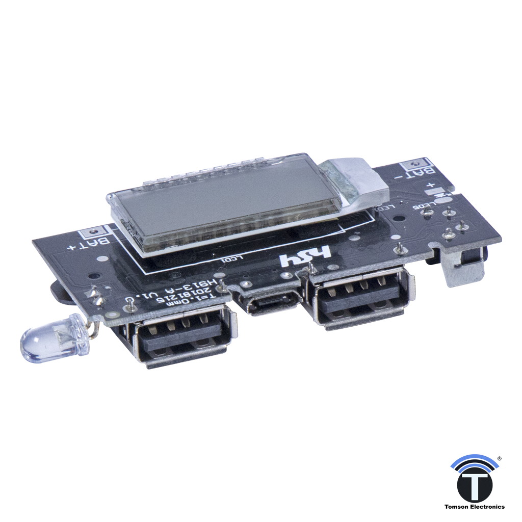 Dual USB Power Bank DIY Battery Charger TOMSON ELECTRONICS