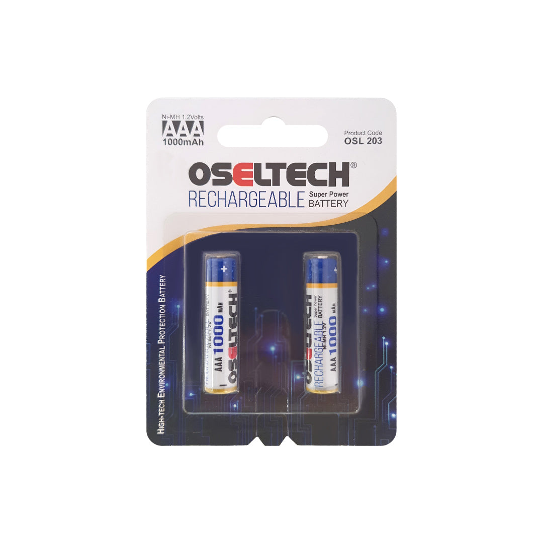 AAA 1.2V 1000mAh Ni-MH Oseltech Rechargeable Battery (Pack of 2) – TOMSON  ELECTRONICS