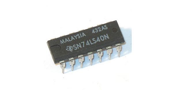 74LS40 – Dual 4-Input NAND Gate with Schmitt Trigger 
