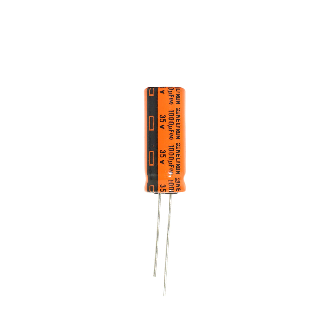 KELTRON 1000 uF/35 V Cylindrical Electrolytic Capacitor with orange and black color 