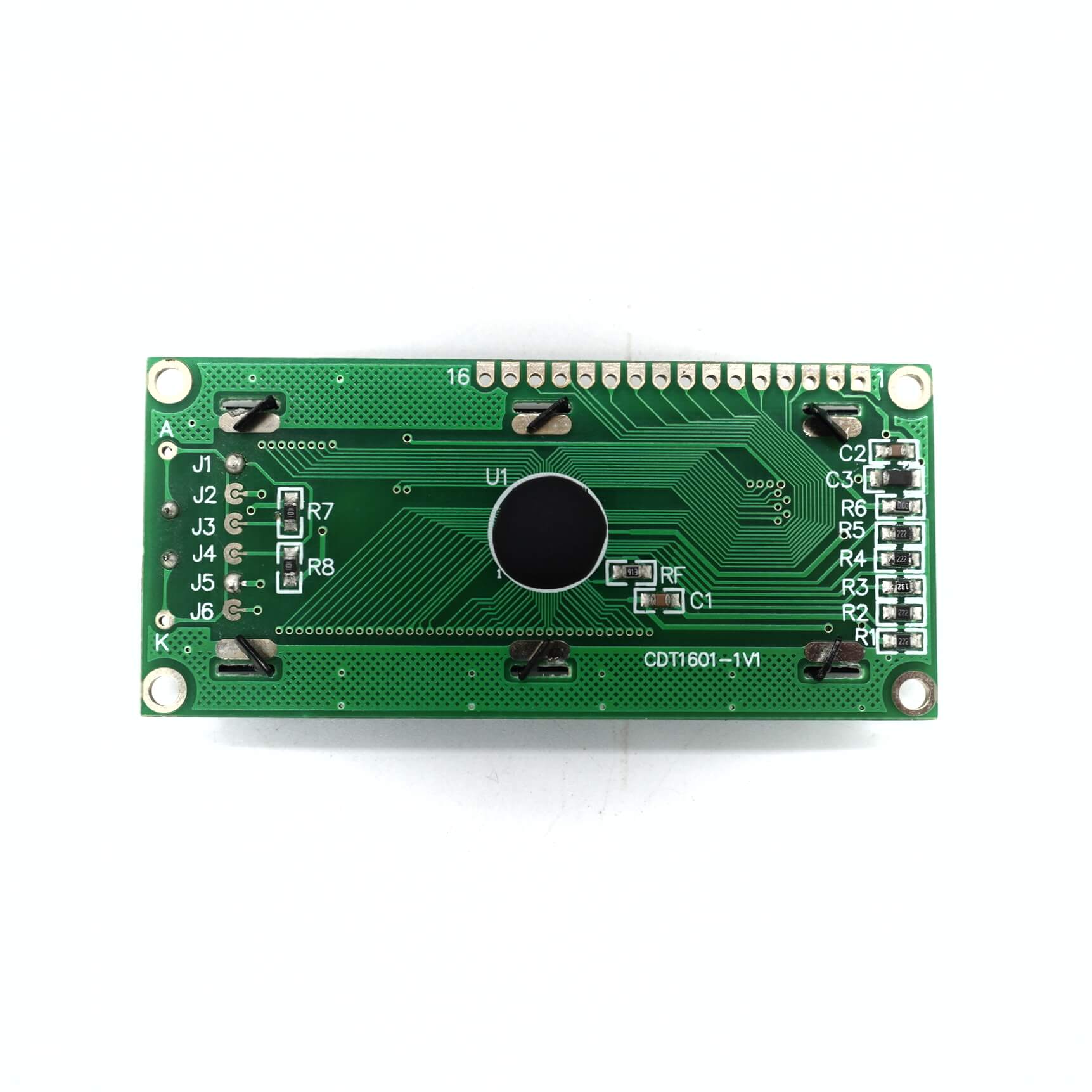 16x1 Green LCD Display SINDA Character Module for Arduino and Embedded Systems BACK