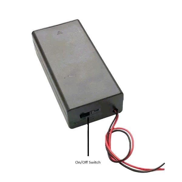 2 CELL HOLDER 18650 WITH COVER AND SWITCH