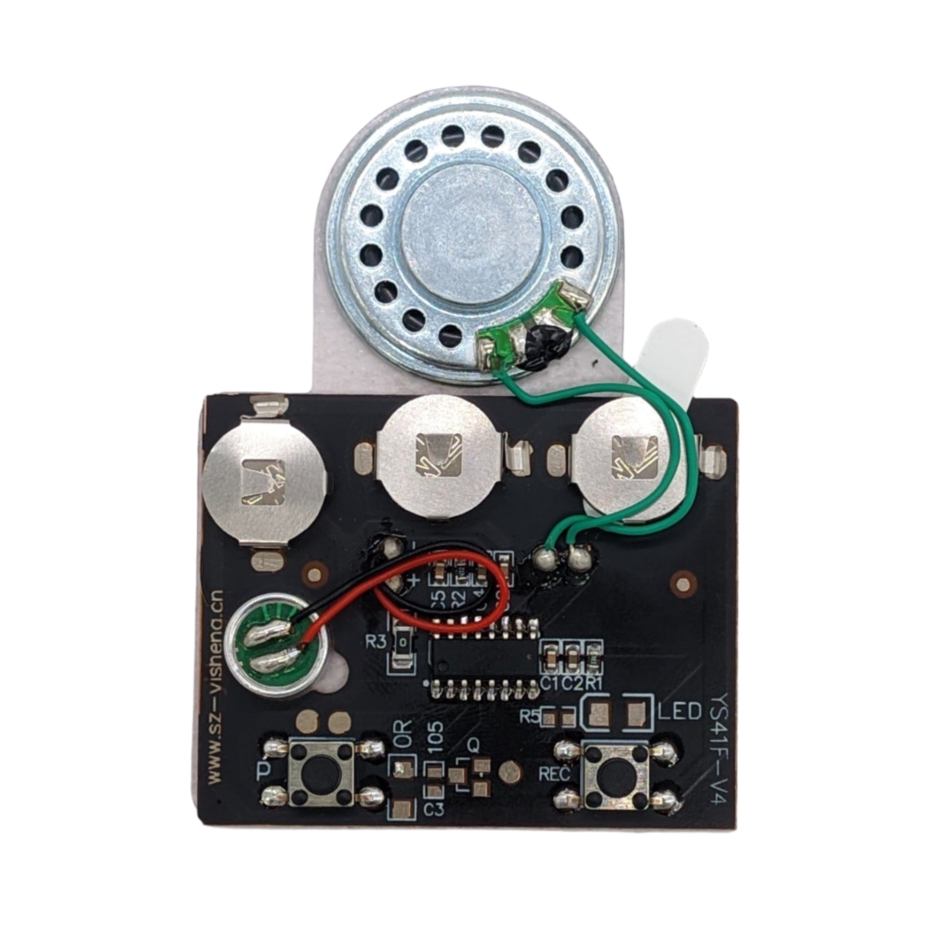Thirty-Second Sound Music Recorder Board with Speaker and Adhesive Back 