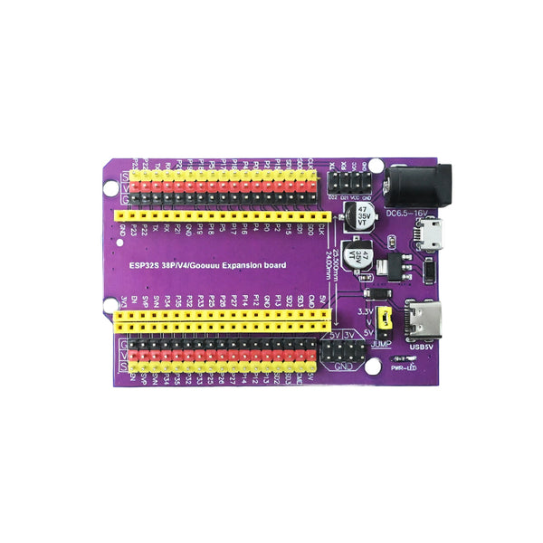 38 Pin ESP32 Expansion Board with USB Type C GPIO Breakout