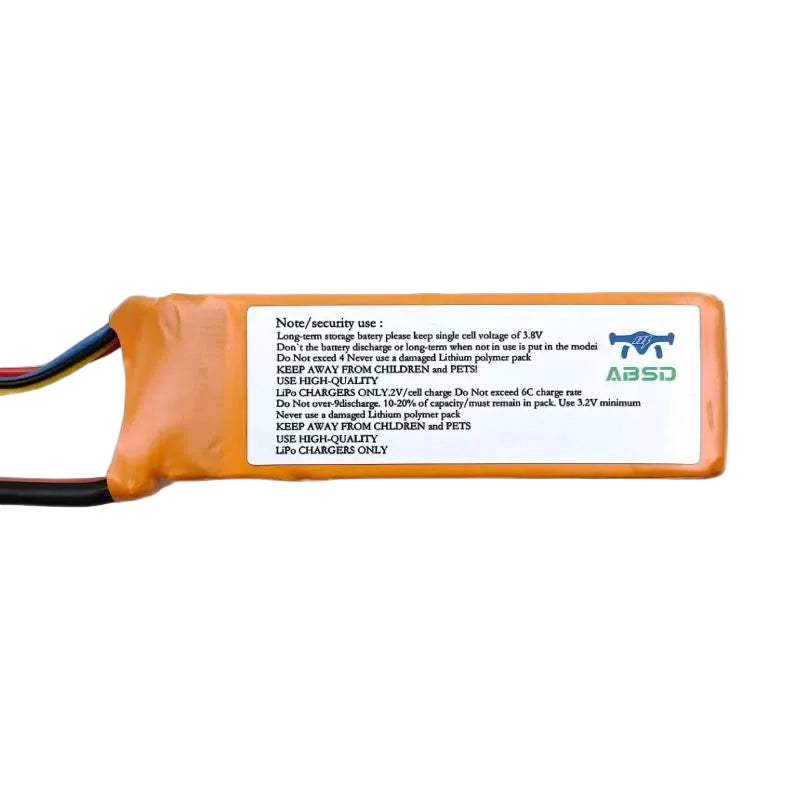 3S 11.1V 2200mAh 80C LiPo Rechargeable Battery Pack back