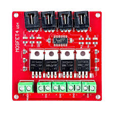 4-Channel IRF540 MOSFET Isolation Power Module with Screw Terminals and Optocoupler Protection