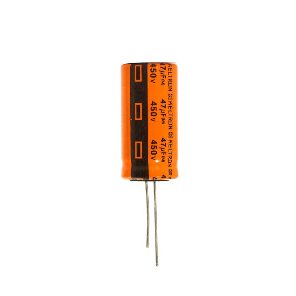 KELTRON 47 uF/450 V Cylindrical Electrolytic Capacitor with orange and black color 