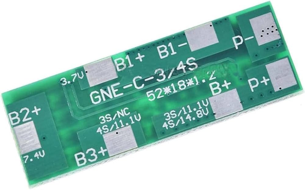 3S 4S 8A Lithium Ion Battery BMS Module Protection Board BACK