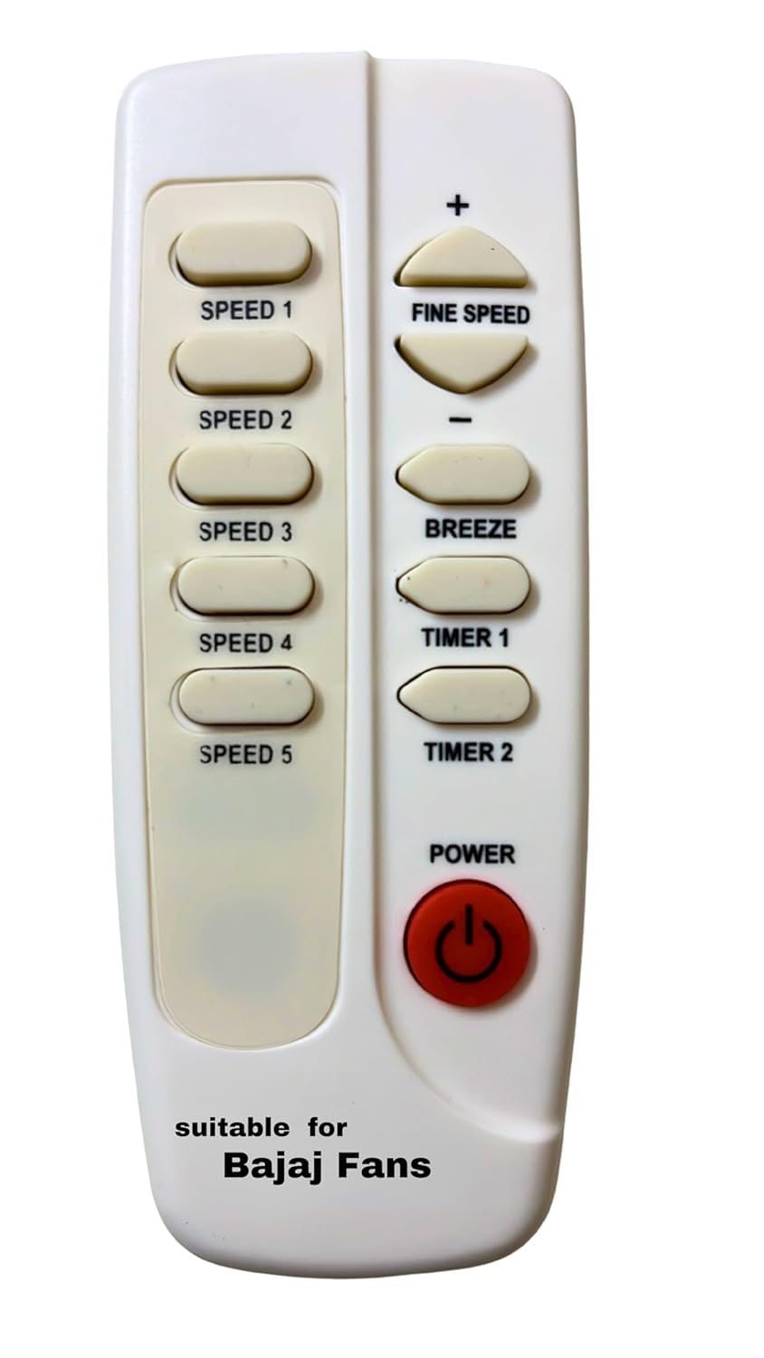 DR283 Replacement Remote Compatible with Bajaj BLDC Ceiling Fans (Model 1125)