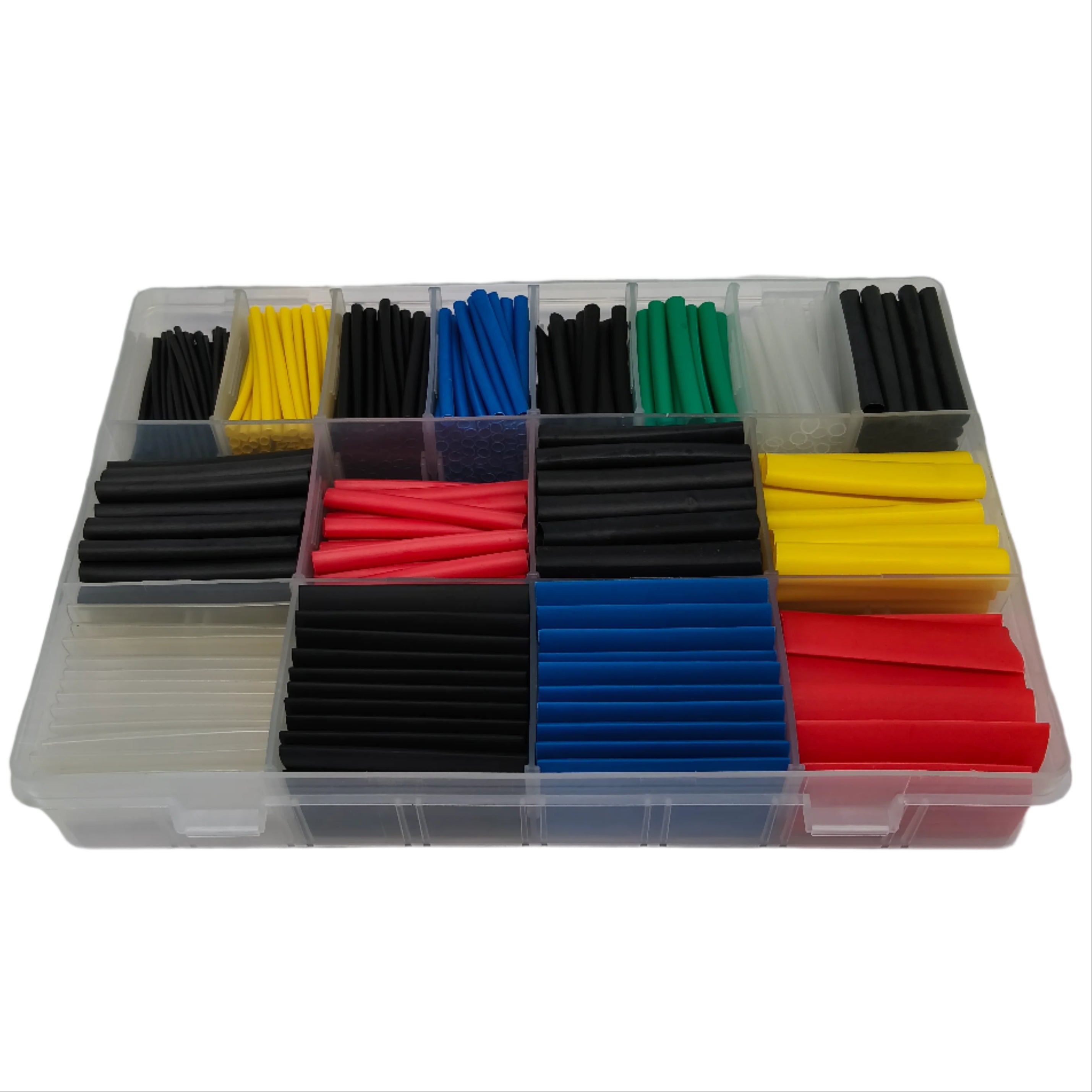 580 Pcs Heat Shrink Tube Kit – Multicolor Insulation Sleeves Assortment Box (1mm to 10mm) 45mm Length