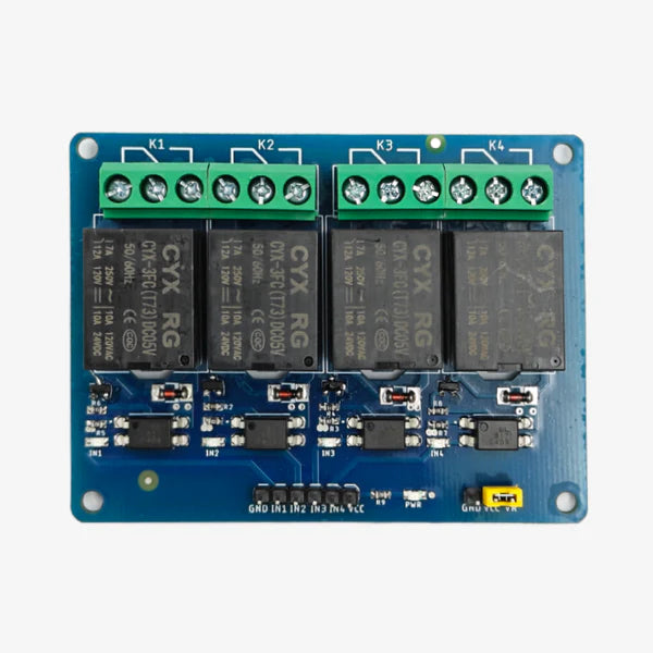 5V/3.3V 4-Channel Opto-Isolated Relay Module 7A (Grade A)