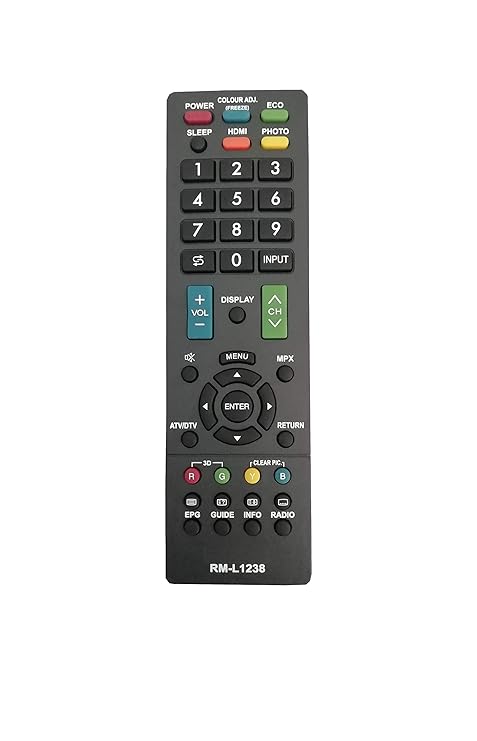 RM-L1238 Universal Remote for Sharp LED/LCD/Plasma TVs – Infrared Replacement