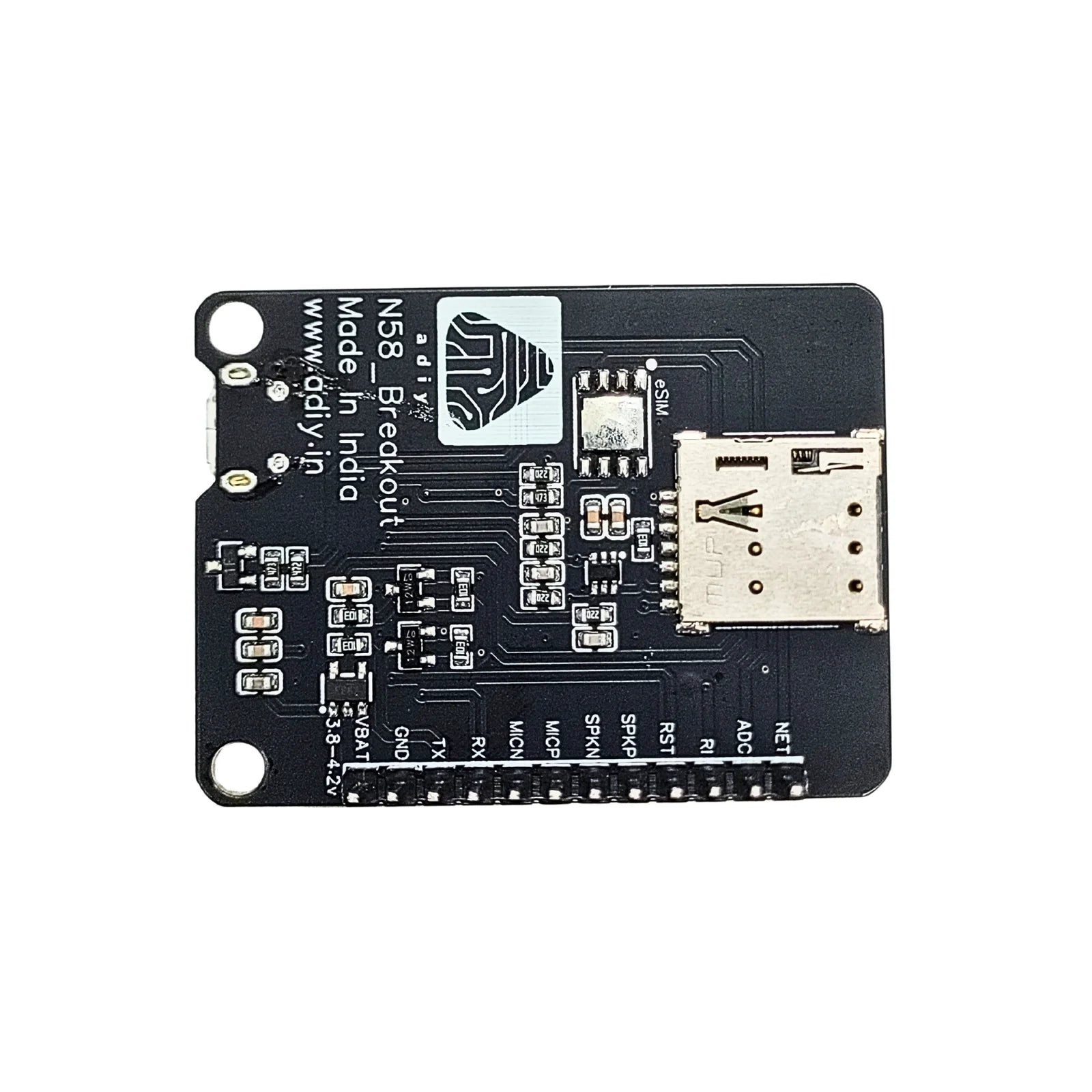 ADIY N58 LTE GNSS Breakout Board Cellular GPS Module back