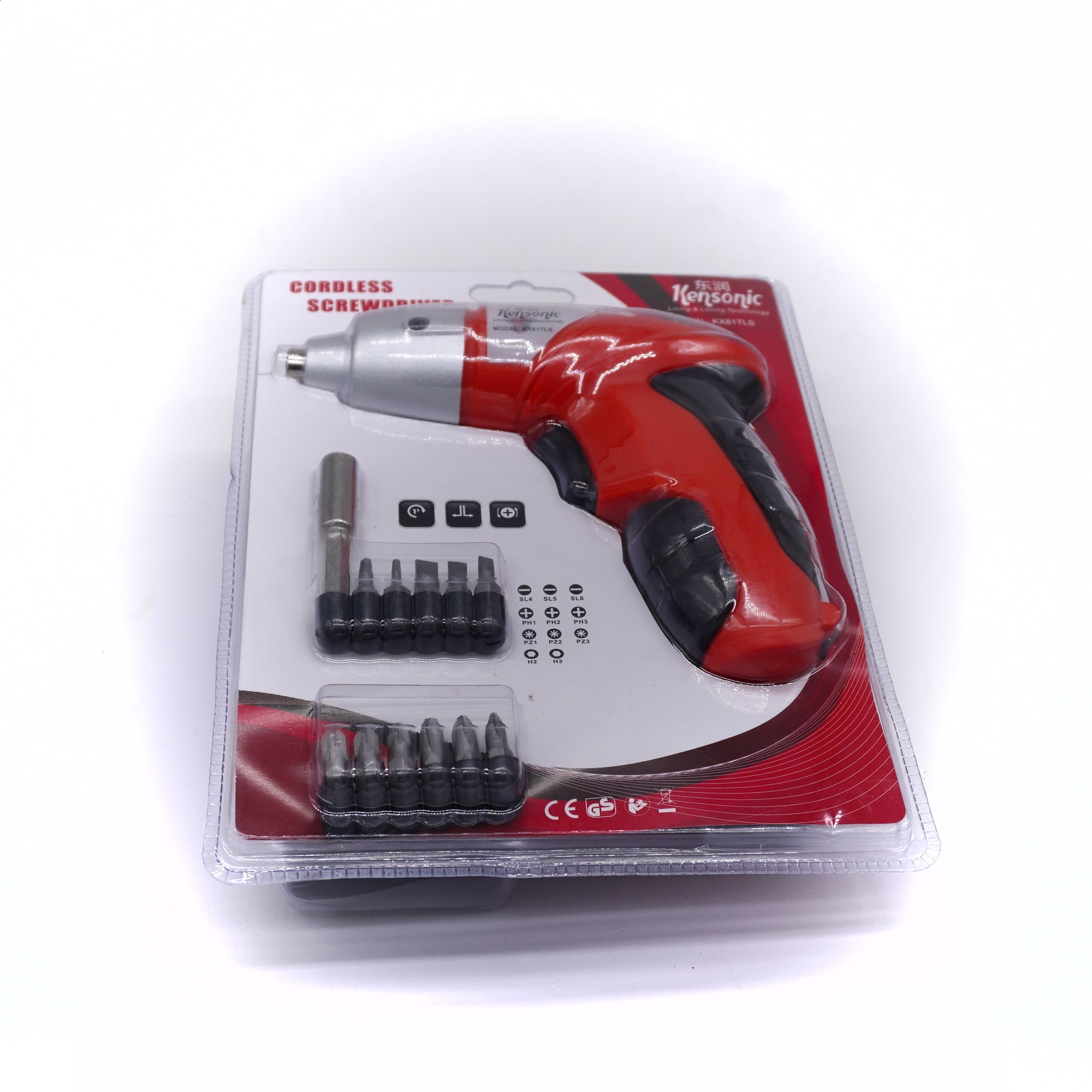 Kensonic KX81TLS 4.8V Cordless Screwdriver Kit | Rechargeable Electric Driver with LED Light