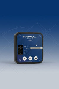 Control panel with 'DASPILOT' branding on a gradient blue background