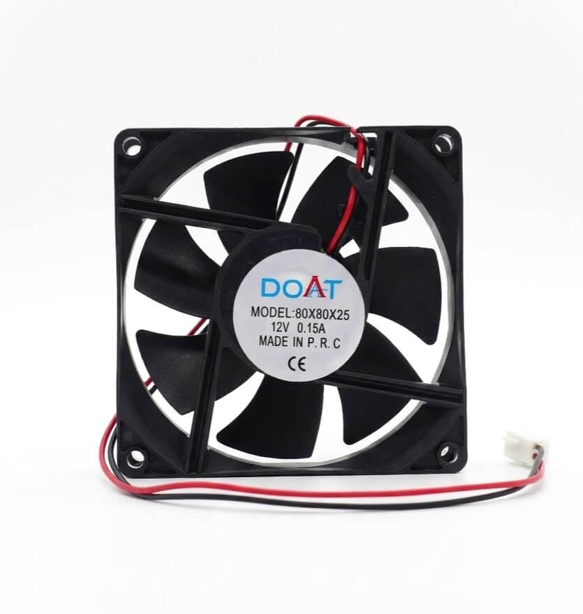 12V DC 80×80×25mm Cooling Fan High Airflow DOAT
