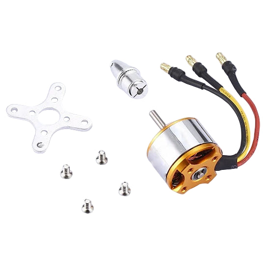 BLDC Motor A2212 6T 2200KV Brushless Outrunner for Drones and RC Aircraft
