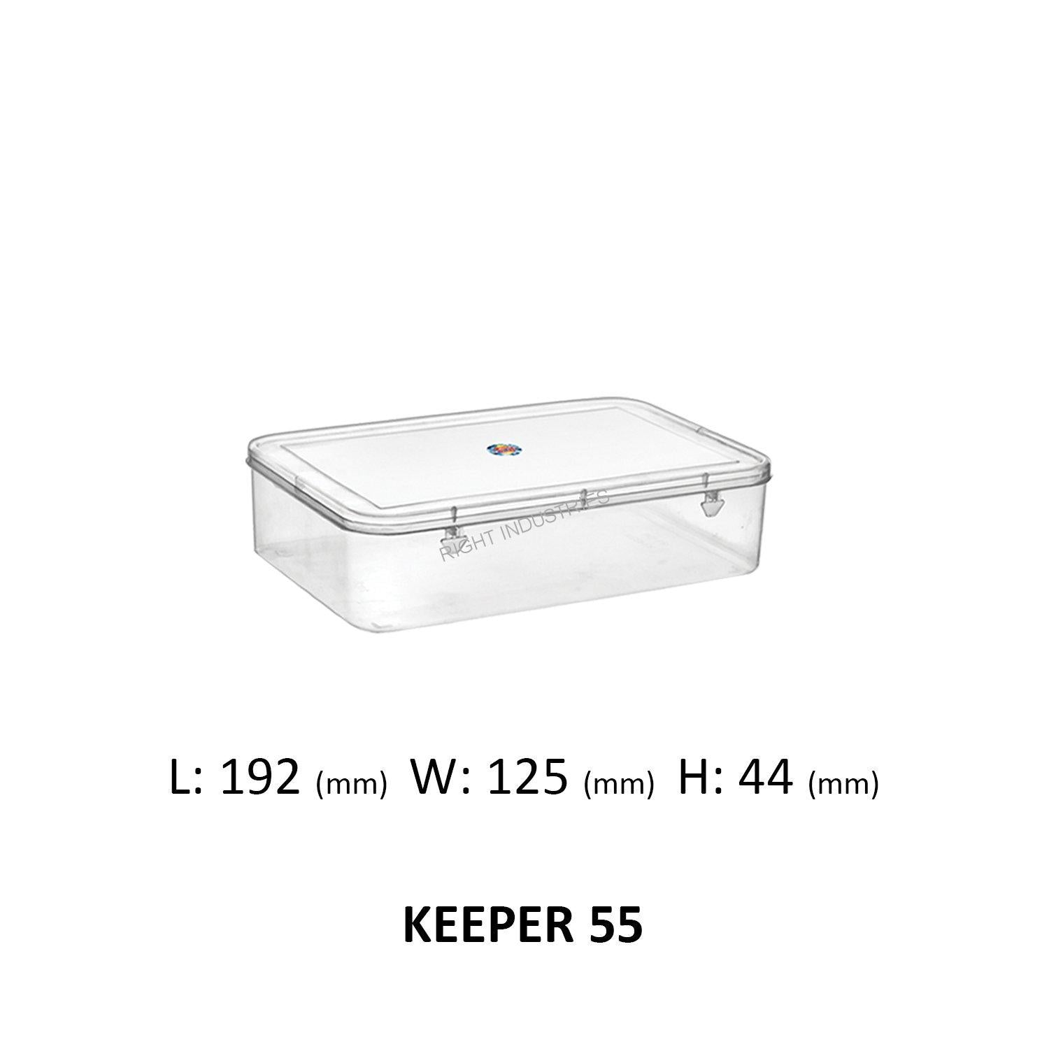 Container Keeper 55 Storage Box 19x12.5x4.5 cm for Electronics and Hardware Organization