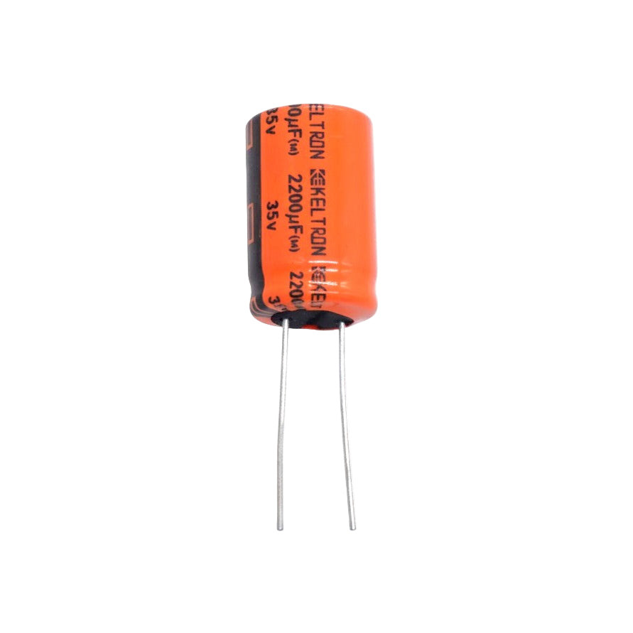 KELTRON 2200 uF/40 V Cylindrical Electrolytic Capacitor with orange and black color