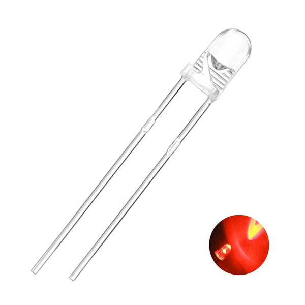 Everlight 3mm Water Clear Red High Intensity LED for Electronic Indicators and Signal Lighting