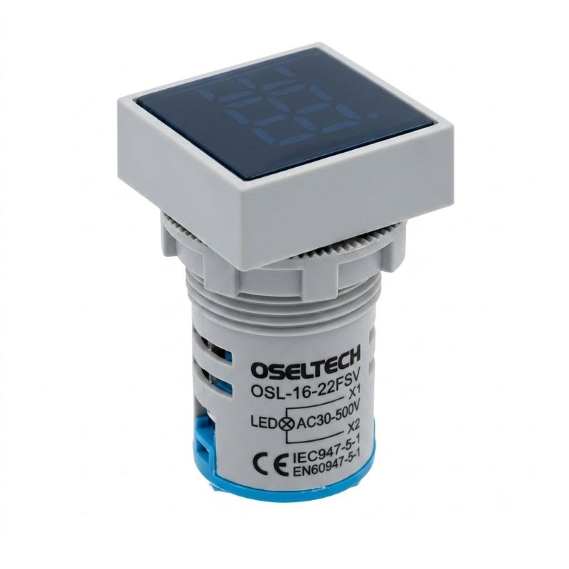 Panel Mount Square AC Digital Led Voltmeter AC 30-500V