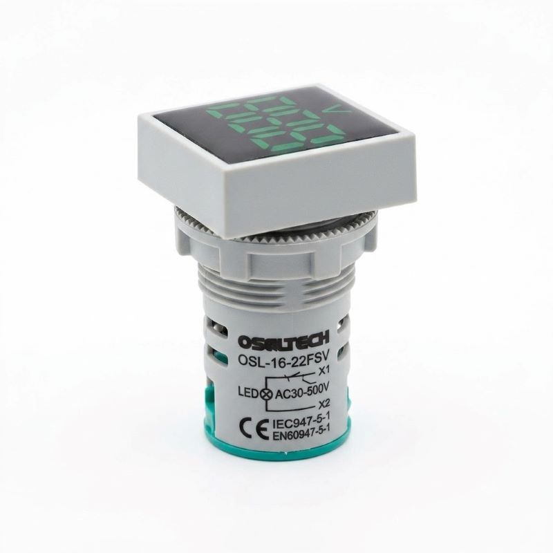 Panel Mount Square AC Digital Led Voltmeter AC 30-500V
