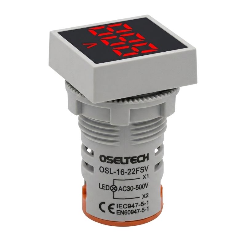 Panel Mount Square AC Digital Led Voltmeter AC 30-500V