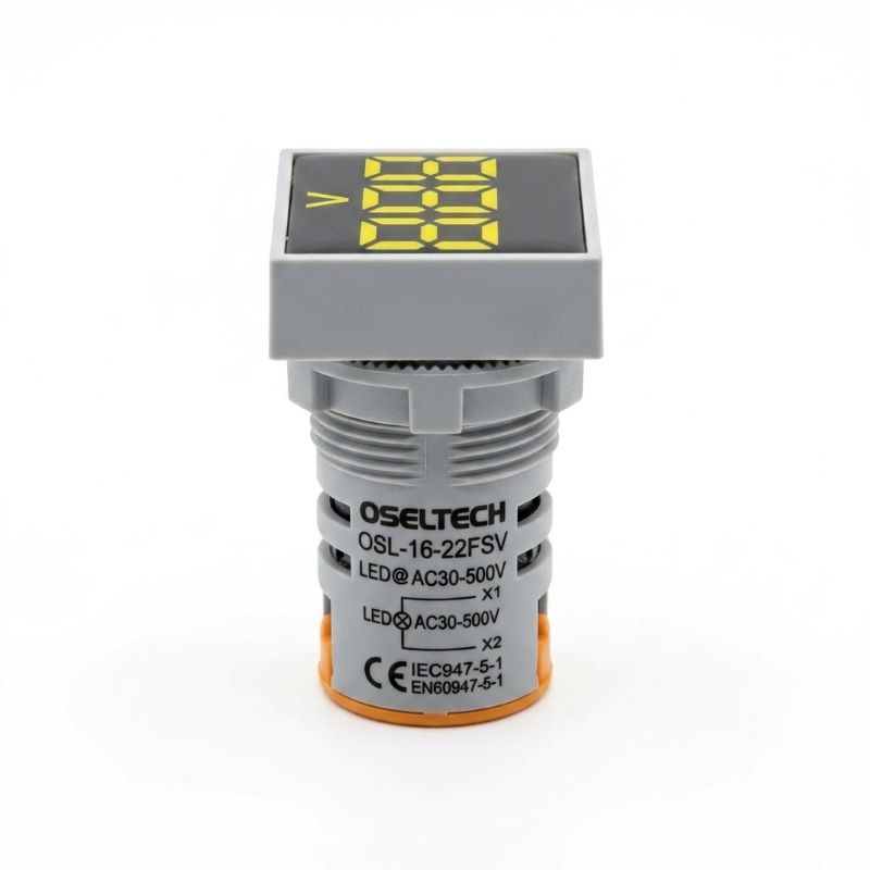 Panel Mount Square AC Digital Led Voltmeter AC 30-500V