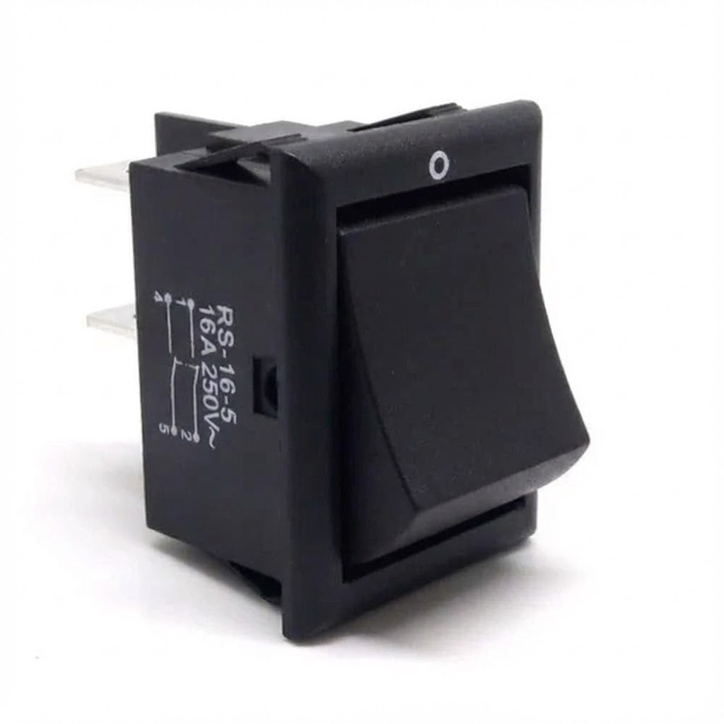 RS-16-5-03 Black 16A DPST 4-Pin Switch – ELCOM