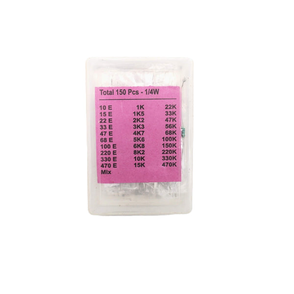 150pcs 0.25W Resistor Box with 5pcs each value out