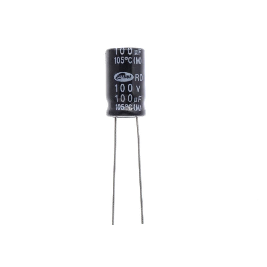 Samwha 100 uF/100 V Cylindrical Electrolytic Capacitor