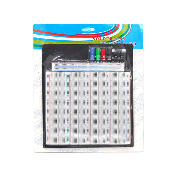 Solderless Breadboard with 7 power lanes (Standard Sized) 4 standard double strips 18.7x19.1x0.85 cm