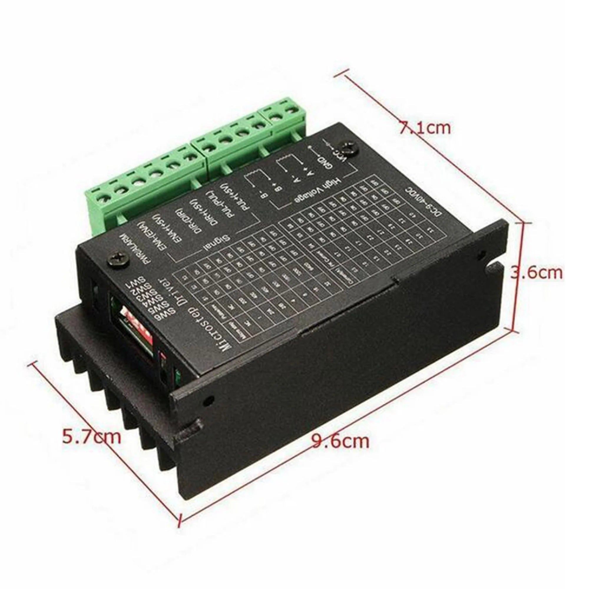 TB6600 Stepper Motor Driver 4A 9-42V CNC Controller Module DIMENSIONS