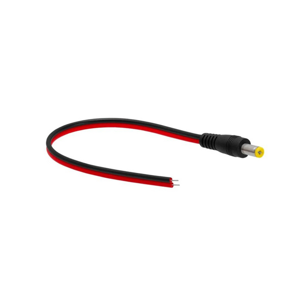 DC Male Barrel Pin Connector with Thick Wire for Power Supply