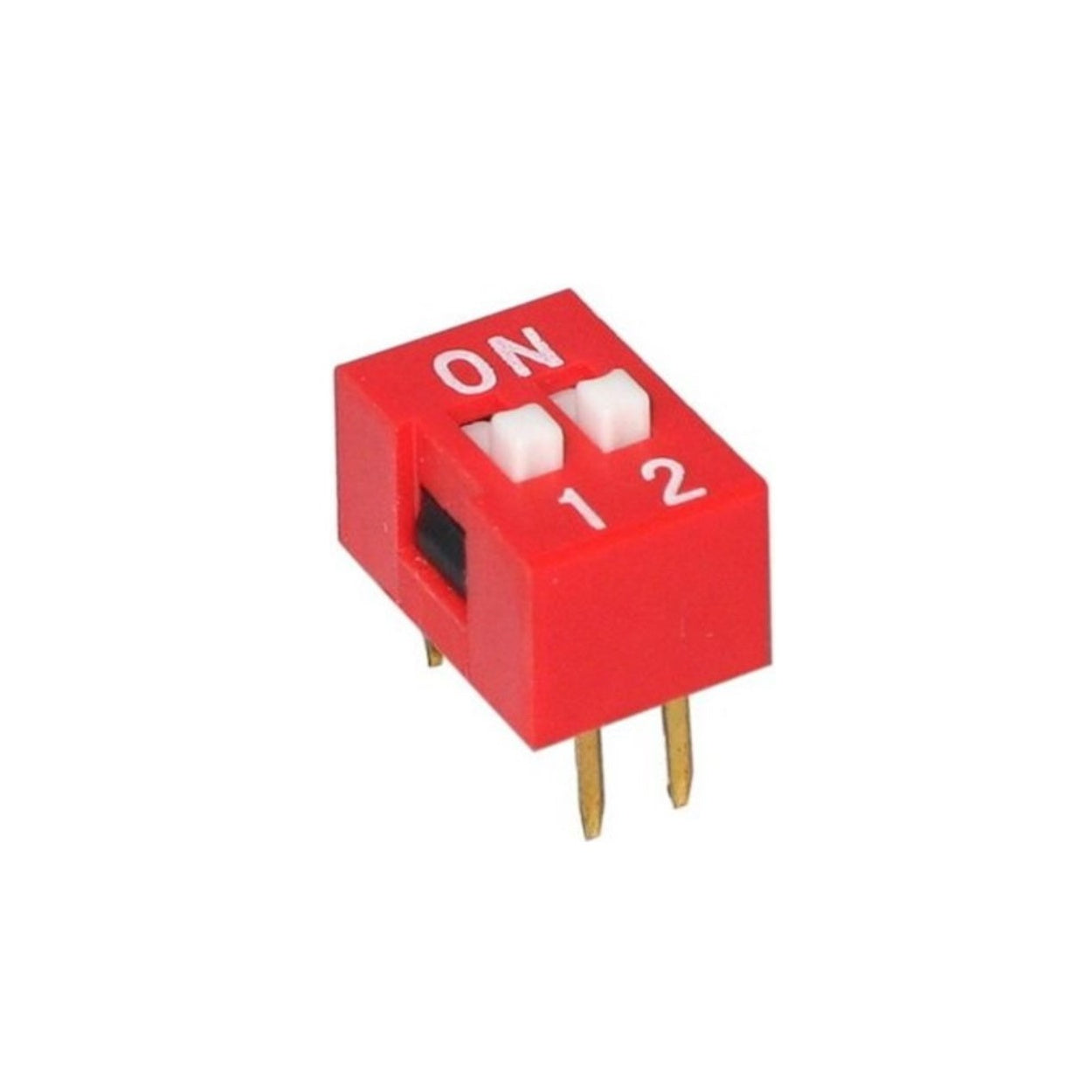 2-Way Red DIP Switch Dual Position Inline PCB Switch

