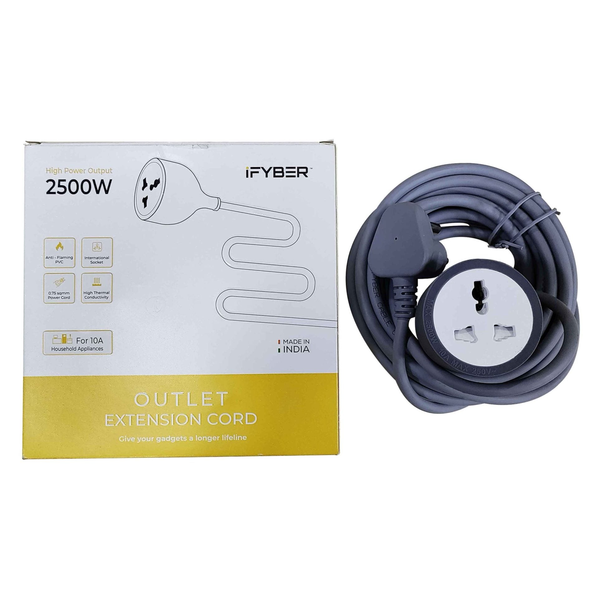 IFYBER IFOEC-05 5 Meter Outlet Extension Cord Power Cable 3