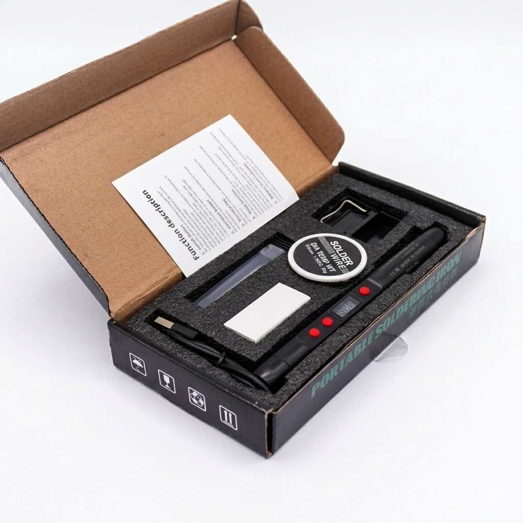 Portable USB Soldering Iron Kit (5V 15W) | Fast-Heating Mini Solder Pen for Electronics Repair