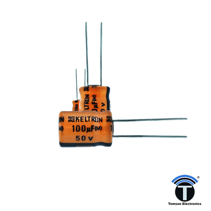KELTRON 100 uF/50V V Radial Electrolytic Capacitor