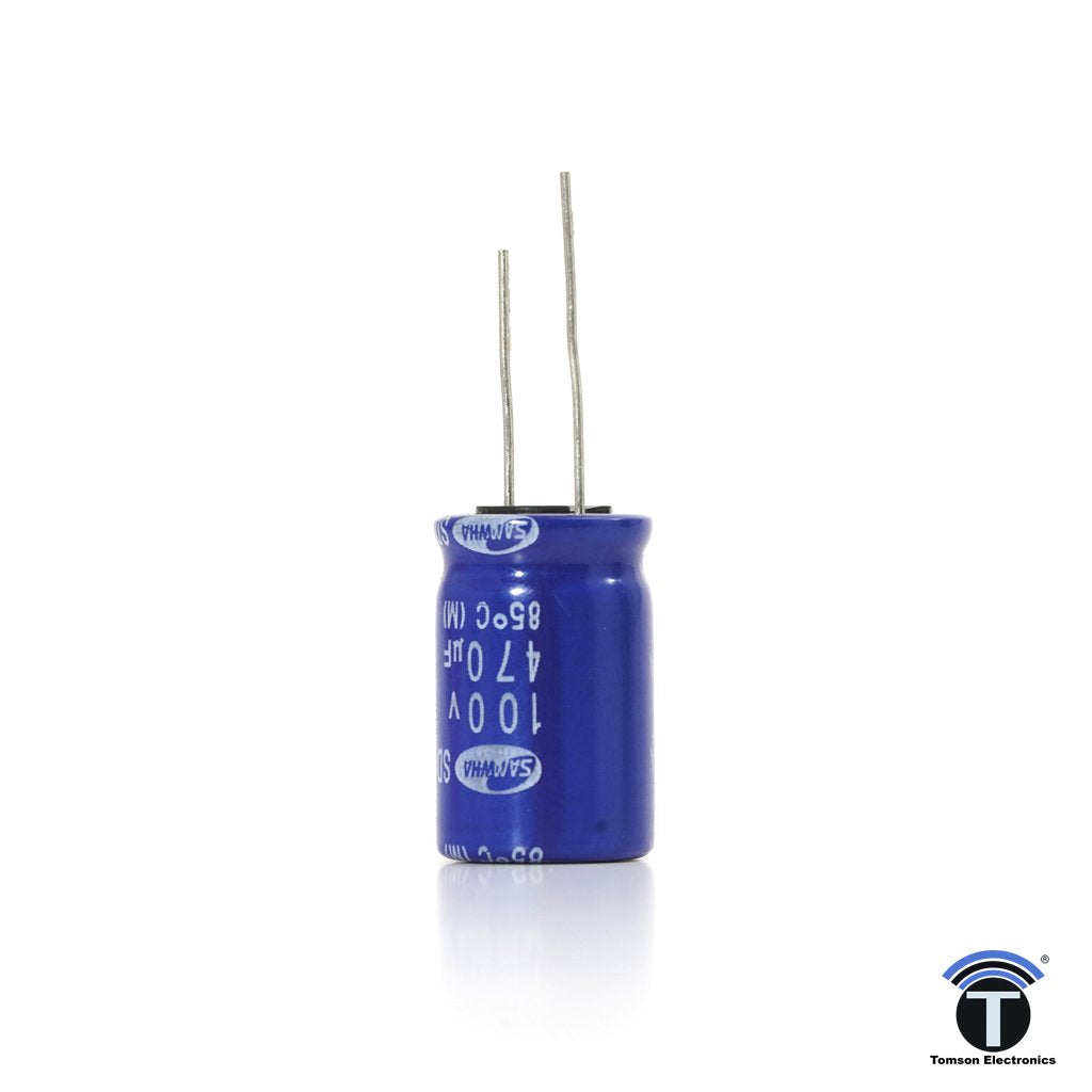 SAMWAH 470 uF/100 V Radial Electrolytic Capacitor