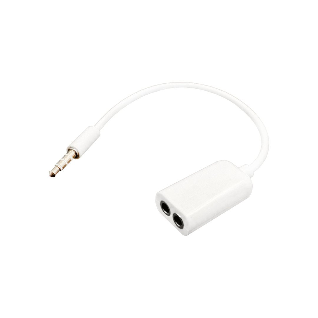 4 Pole Stereo to 2 Stereo Socket Cord