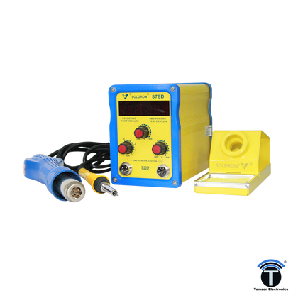 Soldron 878D 600W 200°C - 480°C ESD Safe Soldering And Hot Air Rework Station
