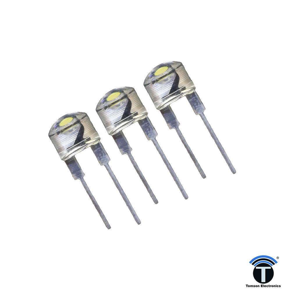 8mm Led Lens LED (Clear) 8mm Flat Top Ultra Bright Clear Lens – Tomson Electronics