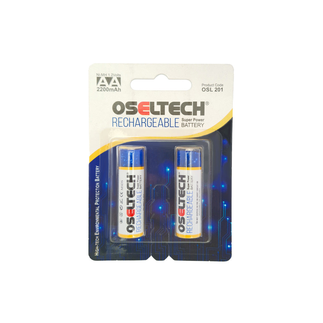 AA 1.2V 2200mAh Ni MH Oseltech Rechargeable Battery (Pack of 2)