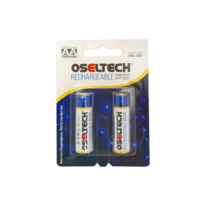 AA 1.2V 2600mAh Ni MH Oseltech Rechargeable Battery (Pack of 2)