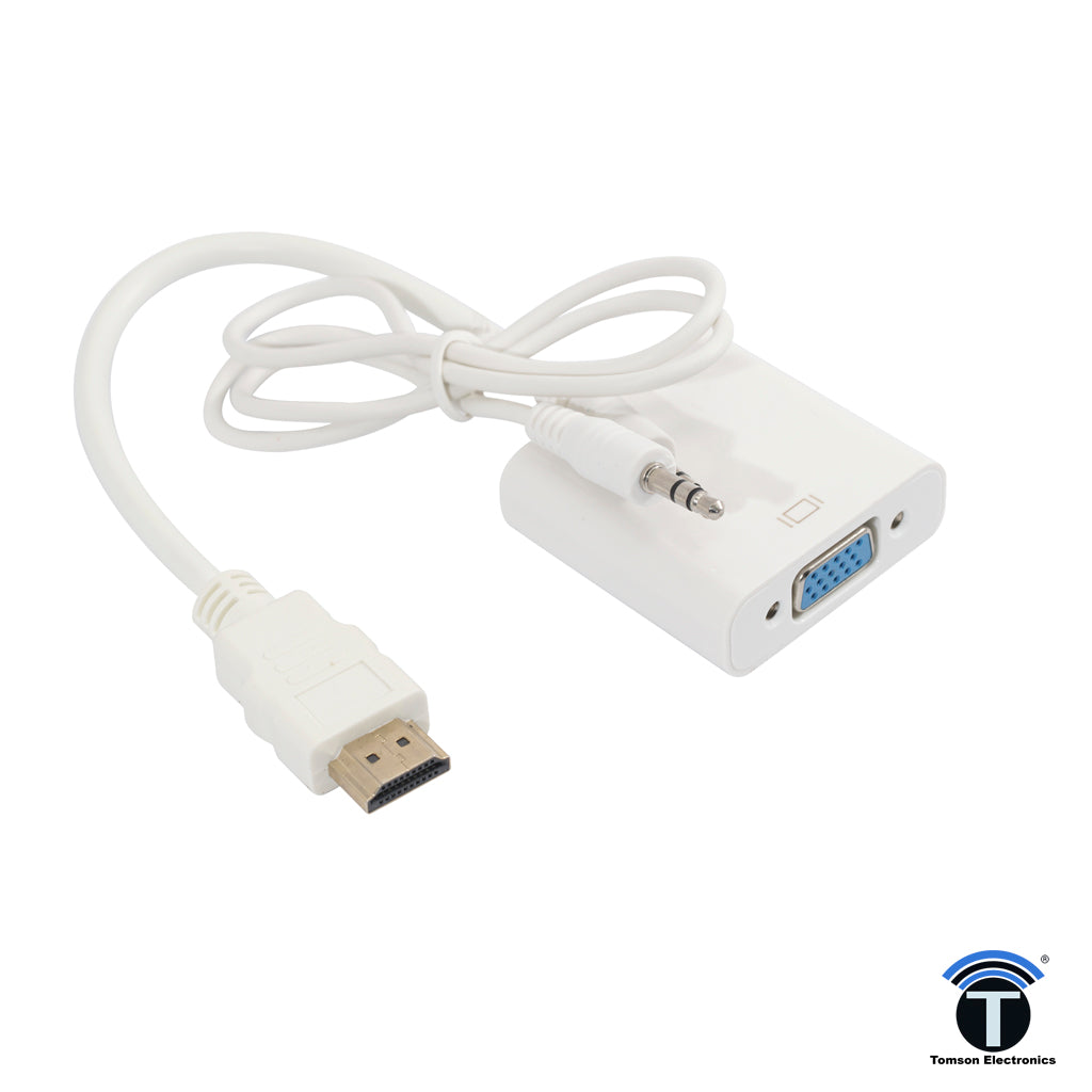 Cord HDMI To VGA+AUX Cable – TOMSON ELECTRONICS