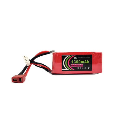 11.1V 1300mAH 4S 25C Lithium Polymer Battery Pack (Lipo) Tomson Electronics