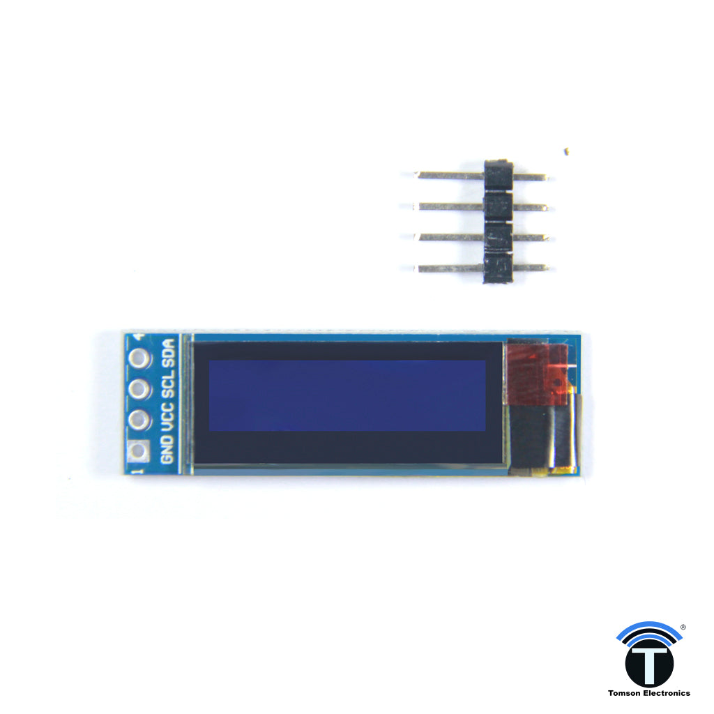 128×32 Blue OLED Display Module with I2C/IIC Serial Interface – TOMSON ...