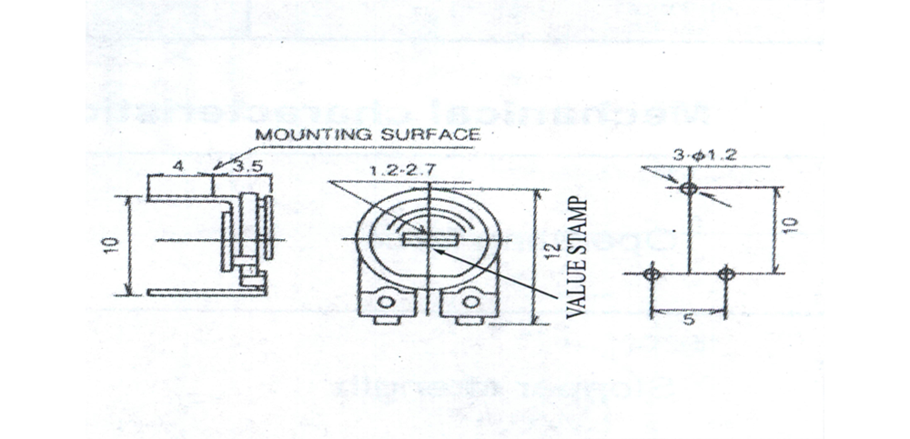 Horizontal Carbon Film Trimmer Potentiometers