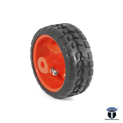 Robotic Wheel Red With Bolt 6.5CM X 2.75CM