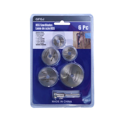 Mini HSS Stainless Steel Circular Saw Blade Set  6 Pc